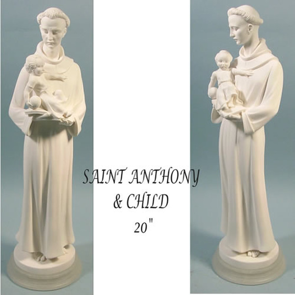 Saint Anthony and Child Statue Sculpture Marble Statue
